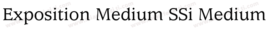 Exposition Medium SSi Medium Italic字体转换
